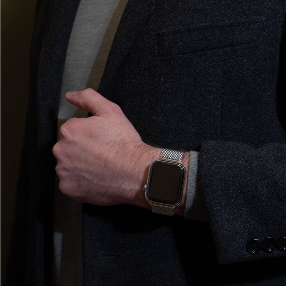 🆕 Barton Watch Bands 316L Stainless Steel Mesh Milanese Snap Apple Watch Band - Picture 4 of 5